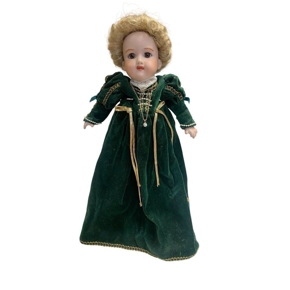 12.5” German Bisque Doll AM 390 6/0 Armand Marseille with Stand